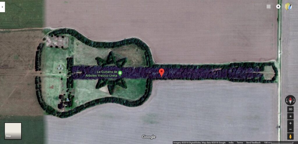 Guitar Shaped Forest | Google Earth